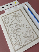 Load image into Gallery viewer, Clematis Watercolor Card Art Kit