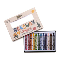 Load image into Gallery viewer, Box of beeswax crayons with various colors on a white background