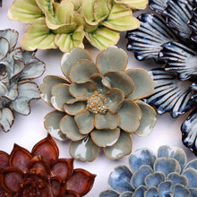 Load image into Gallery viewer, Ceramic Flowers / Dusty Green Rose