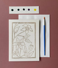 Load image into Gallery viewer, Clematis Watercolor Card Art Kit