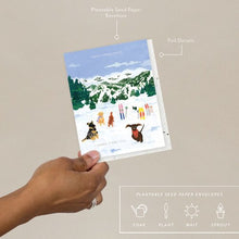 Load image into Gallery viewer, Skiing Pups Card