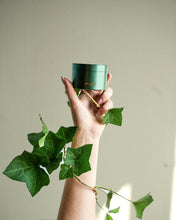 Load image into Gallery viewer, hand holding up the large hanataba bouquet twister in dark green, with ivy trailing up the arm