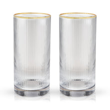 Load image into Gallery viewer, Set of 2 Crystal Highball Glasses