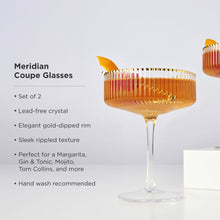 Load image into Gallery viewer, Set of 2 Crystal Coupe Glasses