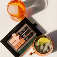 Load image into Gallery viewer, Teaspressa&#39;s Luxe Cocktail Cubes mixer kit featuring Manhattan, Moscow Mule, and Old Fashioned flavored cocktail cubes to drop directly into your whiskey, bourbon, vodka, or tea for an instant cocktail experience at home or on the go.
