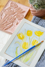 Load image into Gallery viewer, Tulips DIY Watercolor Art Card Kit
