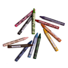 Load image into Gallery viewer, Assorted colorful crayons on a white background
