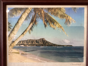 Diamond head vintage print