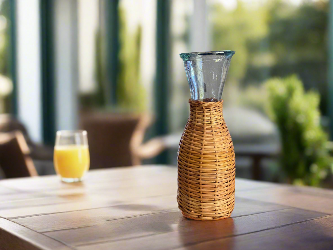 Rattan Wrapped Carafe