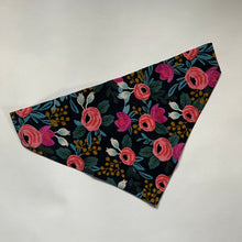 Load image into Gallery viewer, Dog Bandana in Dark Floral
