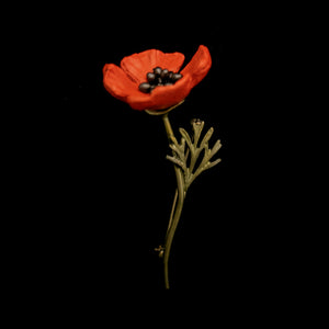 Poppy brooch