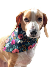 Load image into Gallery viewer, Dog Bandana in Dark Floral
