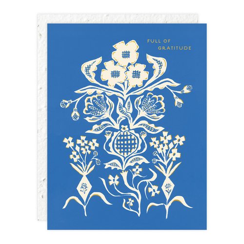 Blue Bouquet Thank You Card