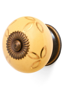 Gilded Ceramic Knob