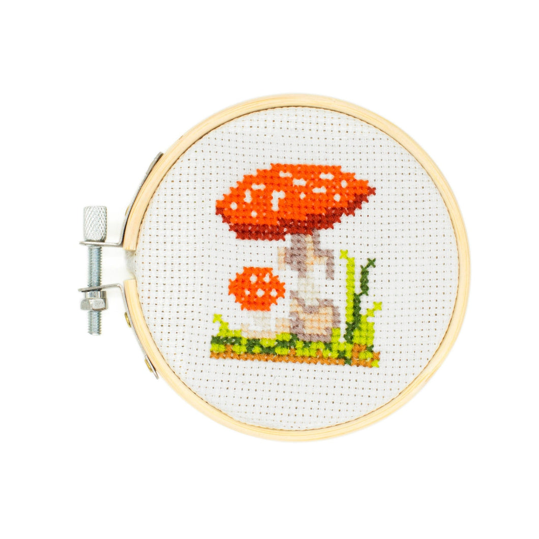 Mushroom Mini Cross Stitch Kit