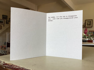 My Job to Disappoint card