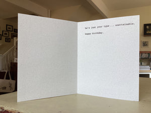 Just YourType birthday card