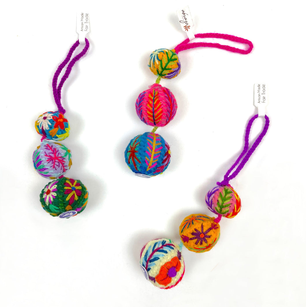 Embroidered Bauble Ornament