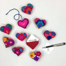 Load image into Gallery viewer, Embroidered Heart Ornament
