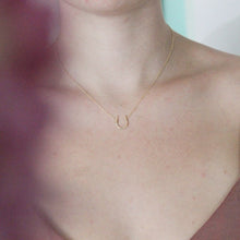 Load image into Gallery viewer, Silver Mini Horseshoe necklace
