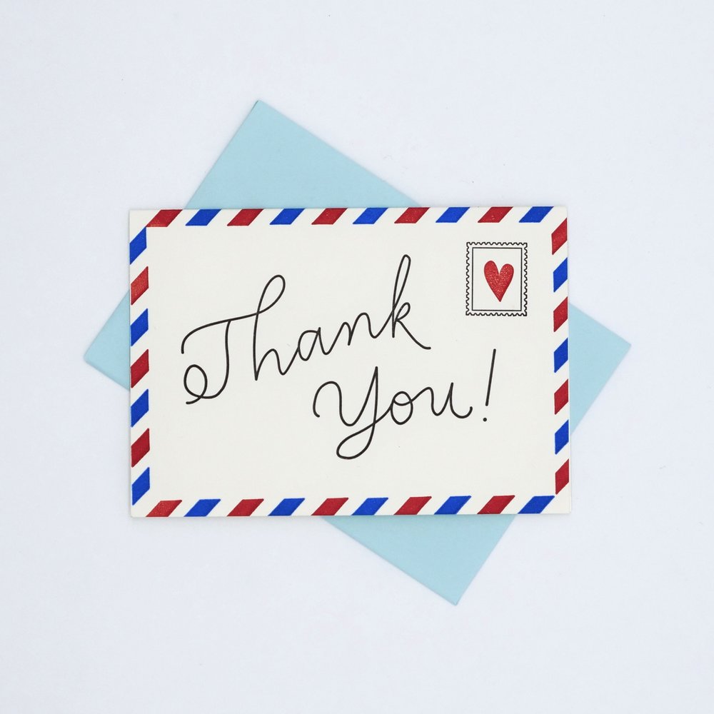 Postal Thank You card