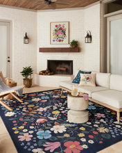 Load image into Gallery viewer, Strawberry Fields Indoor/Outdoor Rug in Black
