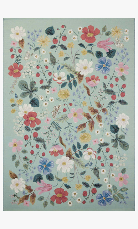 Strawberry Fields Indoor/Outdoor Rug in Mint