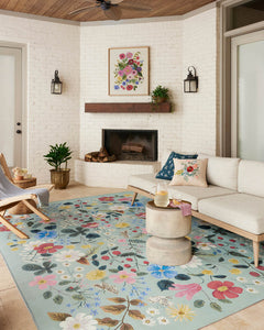 Strawberry Fields Indoor/Outdoor Rug in Mint