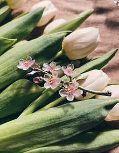 Peach Blossom brooch