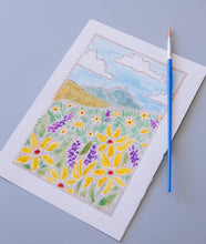 Load image into Gallery viewer, Sunflowers DIY Watercolor Art Card
