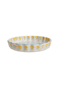 Floral quiche dish