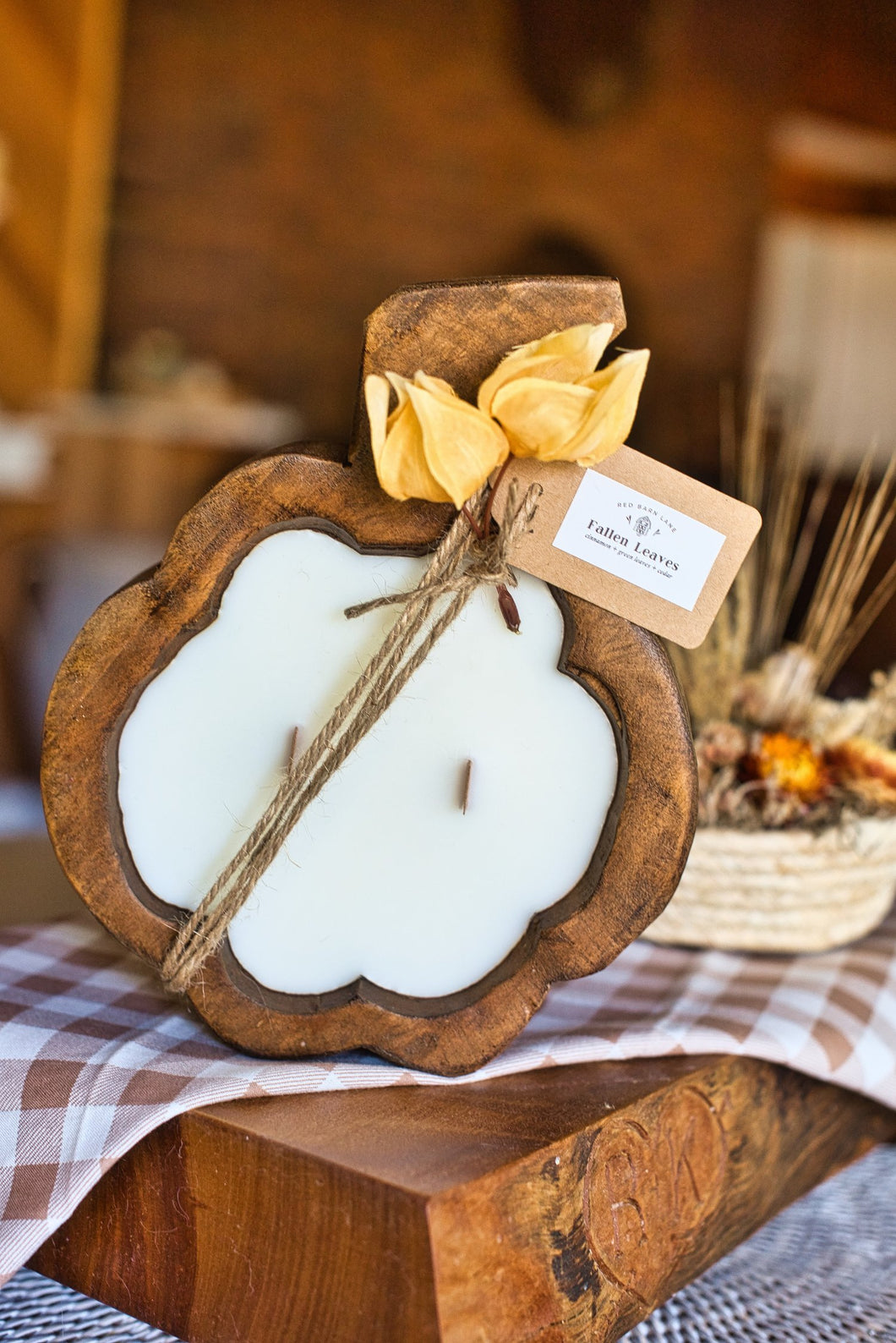 Reclaimed Wood Pumpkin Candle