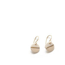 Load image into Gallery viewer, Porcelain + Gold drop earrings
