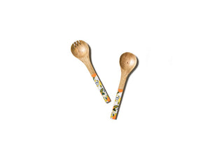 Citrus Mango Wood Salad Servers