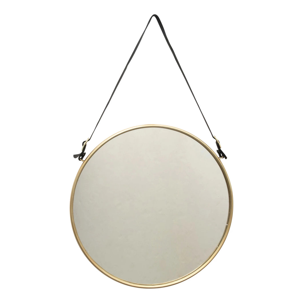 Hanging Mirror with Buckle Strap