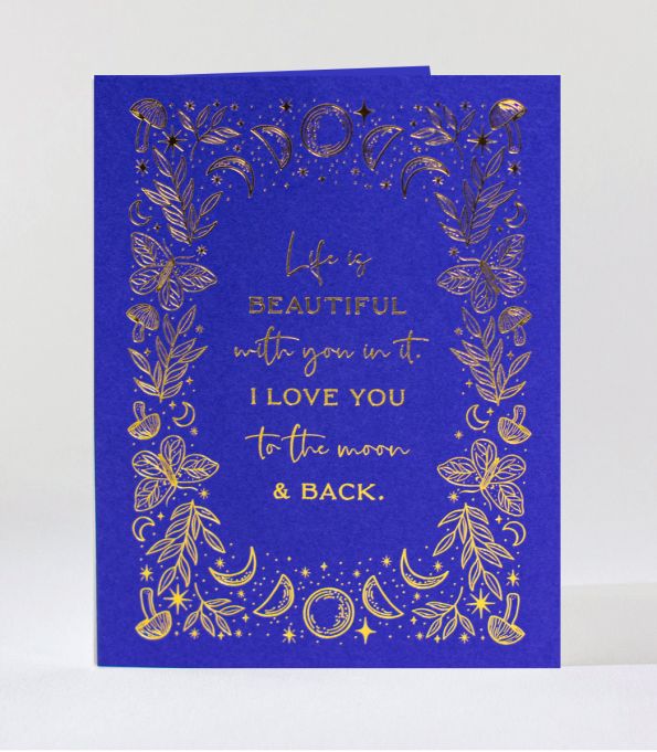 Moon and Back card